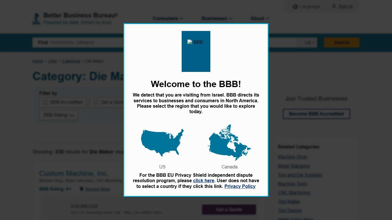 Die Maker near Caledonia, OH Better Business Bureau