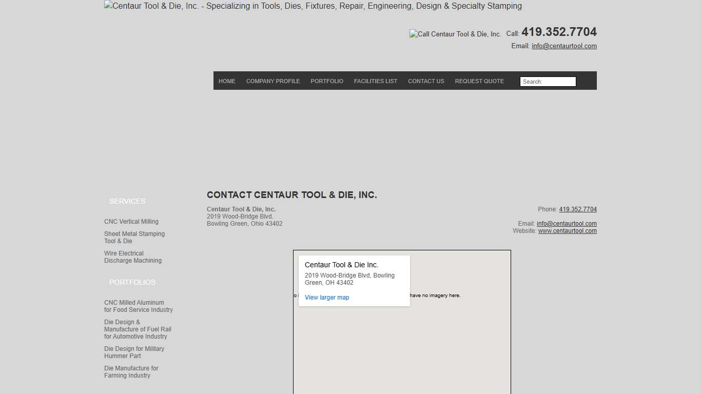 Contact Centaur Tool - Bowling Green, Ohio - Centaur Tool and Die